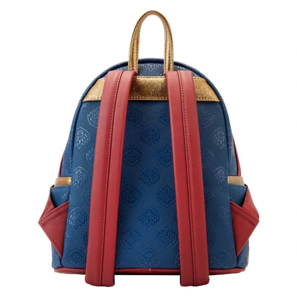 Set-Loungefly X Marvel Guardians of the Galaxy 3 Badge Mini Backpack and Wallet